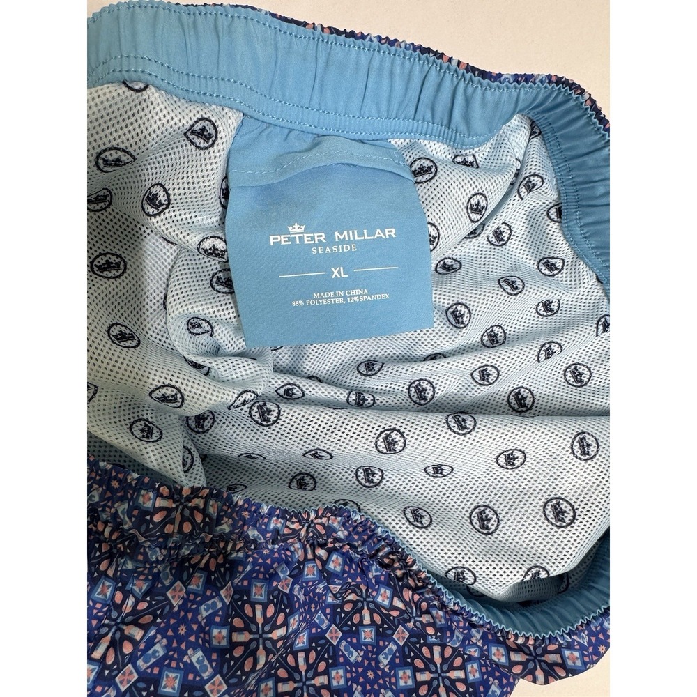 Peter Millar Seaside Mojito Mosaic Swim Trunks Men's Size XL - Picture 2 of 6